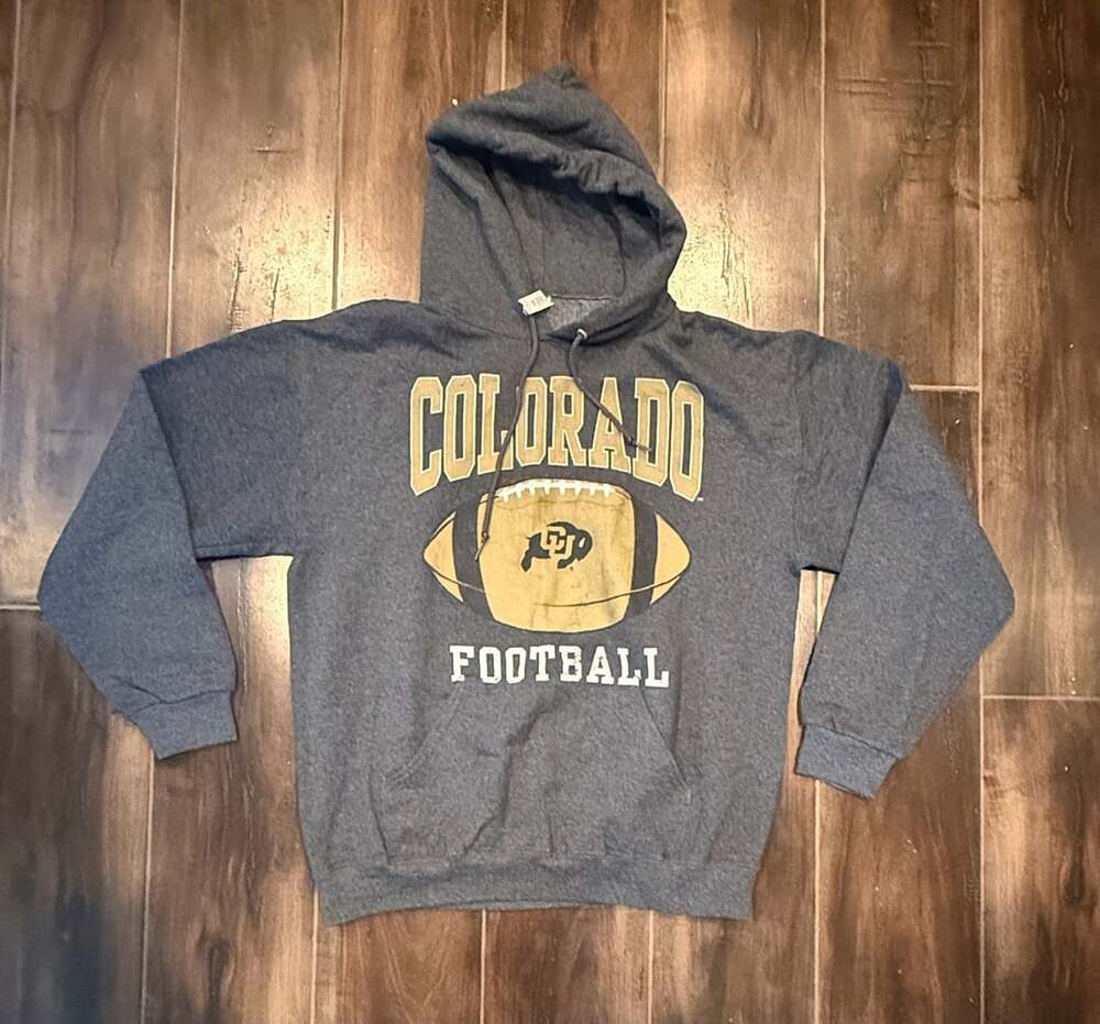 Colorado Buffaloes Football Hoodie Heather Gray